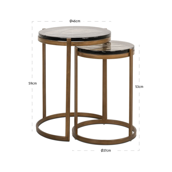 Side table Cleo gold (Set of 2)