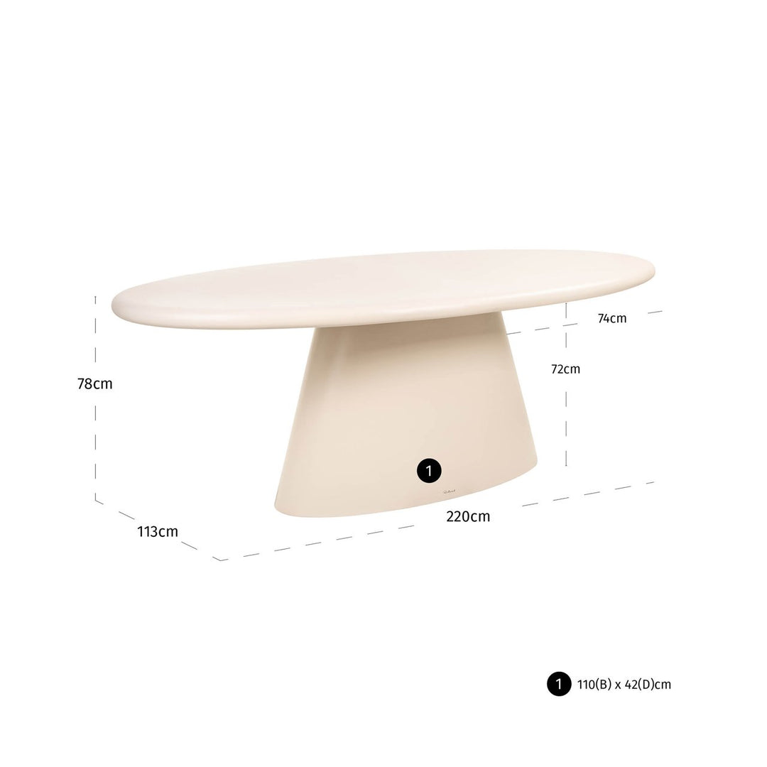 Gartentisch Urban Bloom Sandstein 220