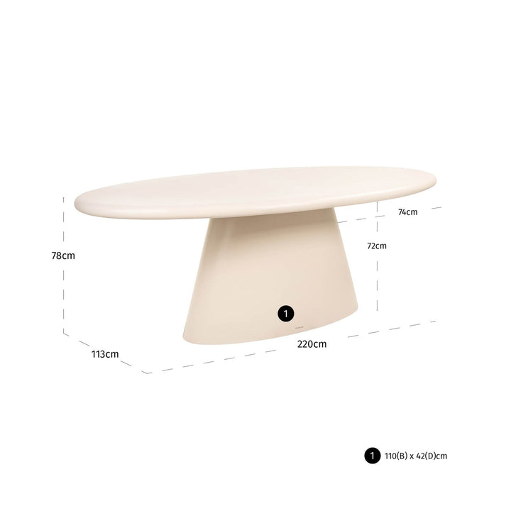 Gartentisch Urban Bloom Sandstein 220