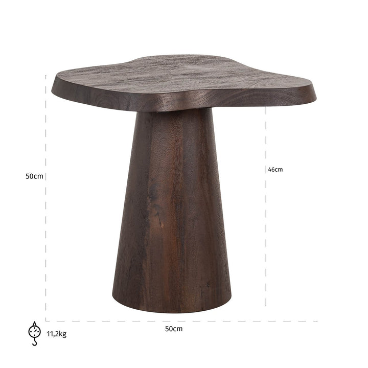 Side table Odile dark brown