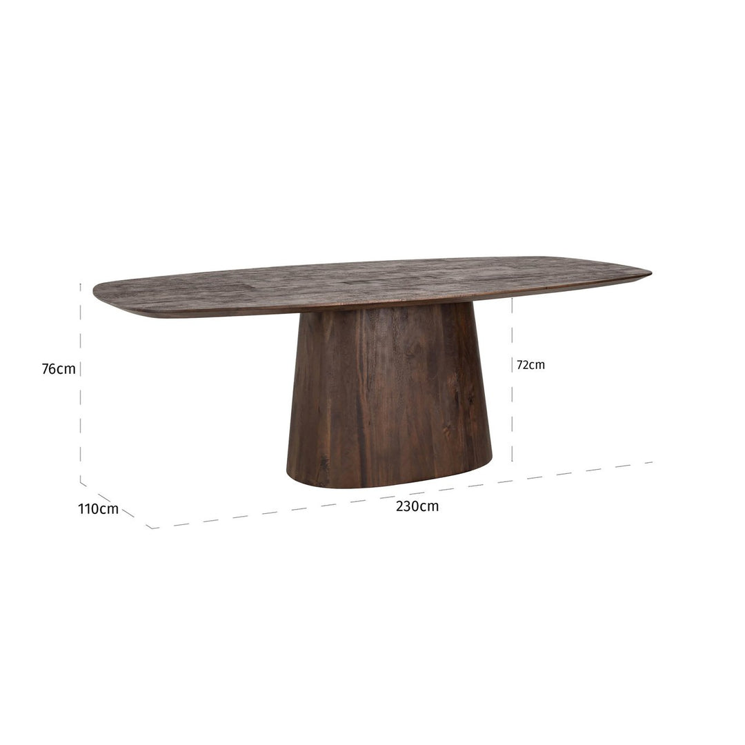 Eettafel Alix dark brown 230