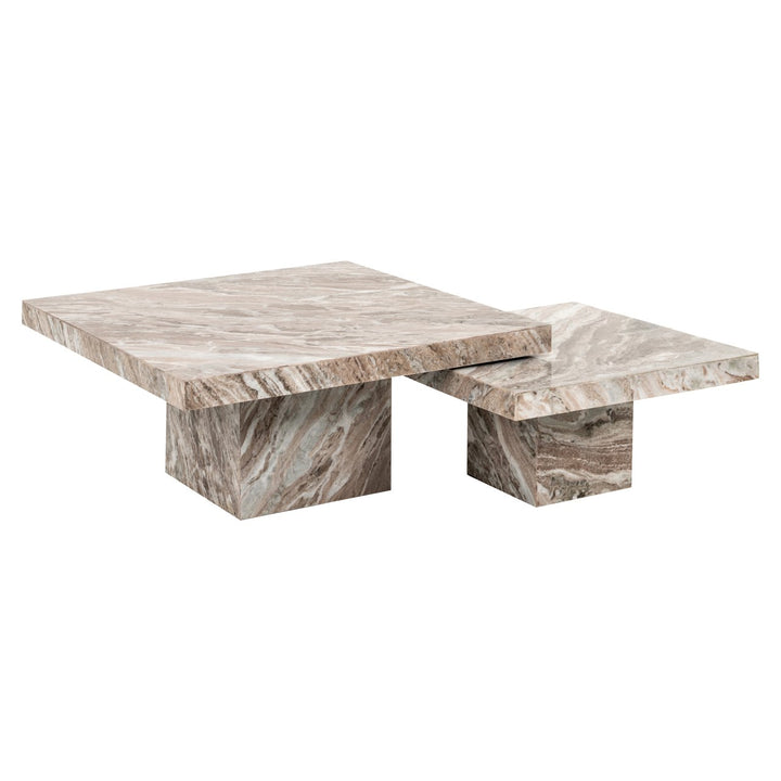 Rashford Blush Beige Coffee Table (Set of 2)