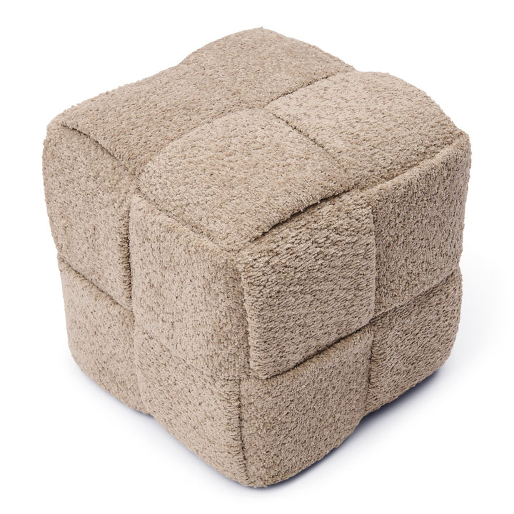 Qbic Stool 40x45; Manhattan Weave Soft Walnut