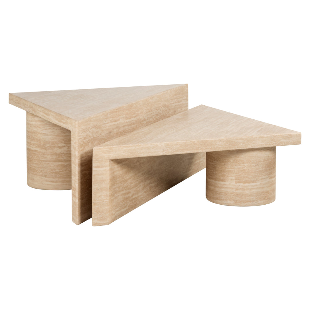 Couchtisch Fictus beige (2er-Set)