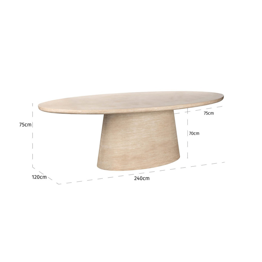 Eettafel Fictus beige 240