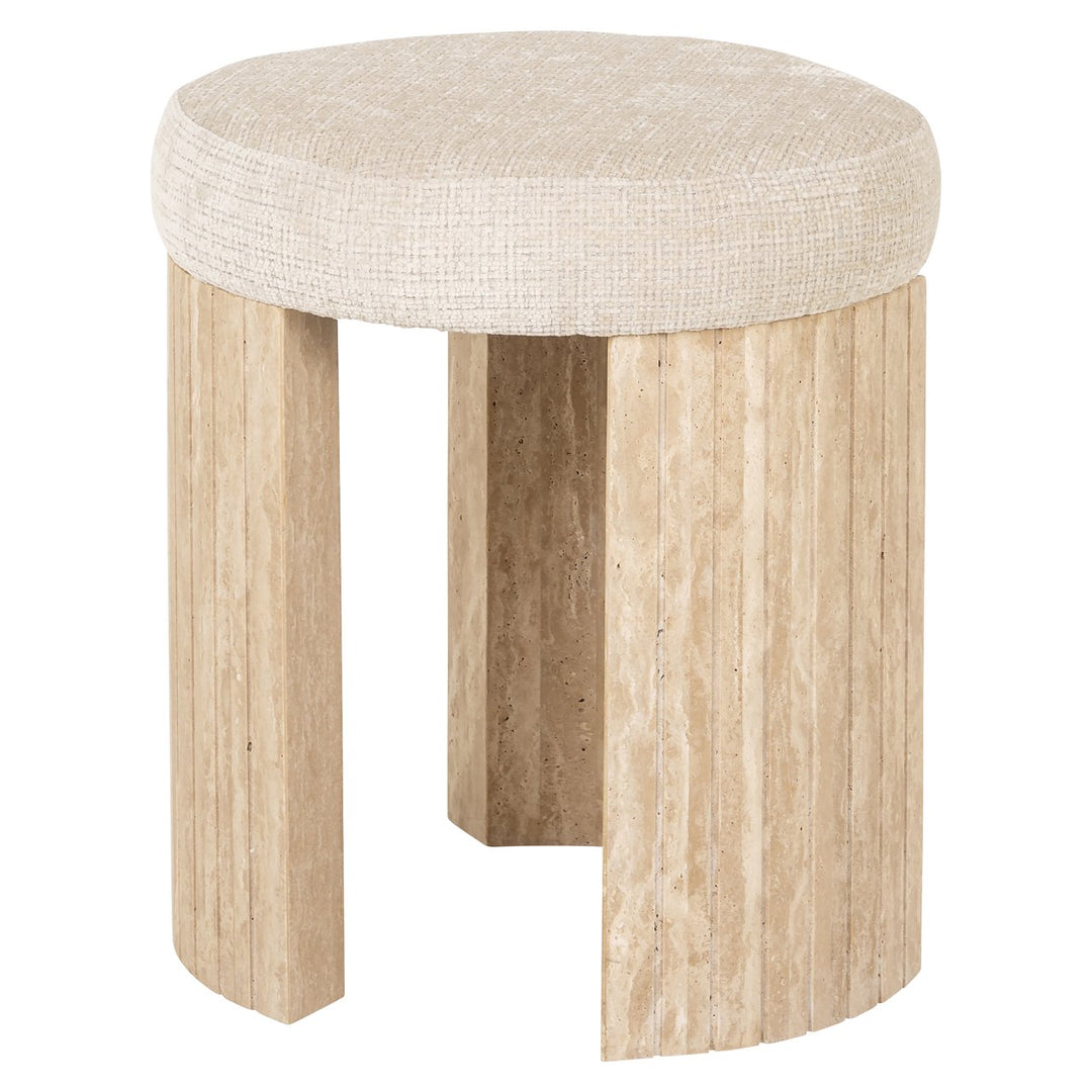 Gallice beige pouf &amp; footstool