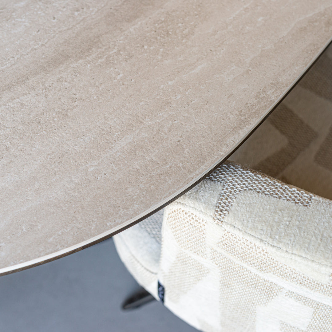 Esszimmerstuhl Cheyenne beige grafisch drehbar