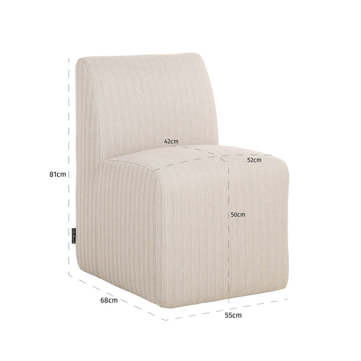 Outdoor dining chair Riva beige