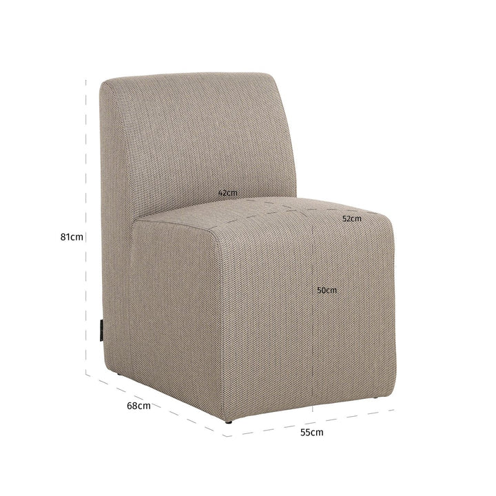 Outdoor dining chair Riva taupe