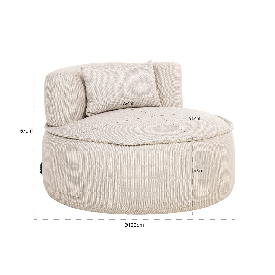 Outdoor lounge stoel Nammos beige swivel