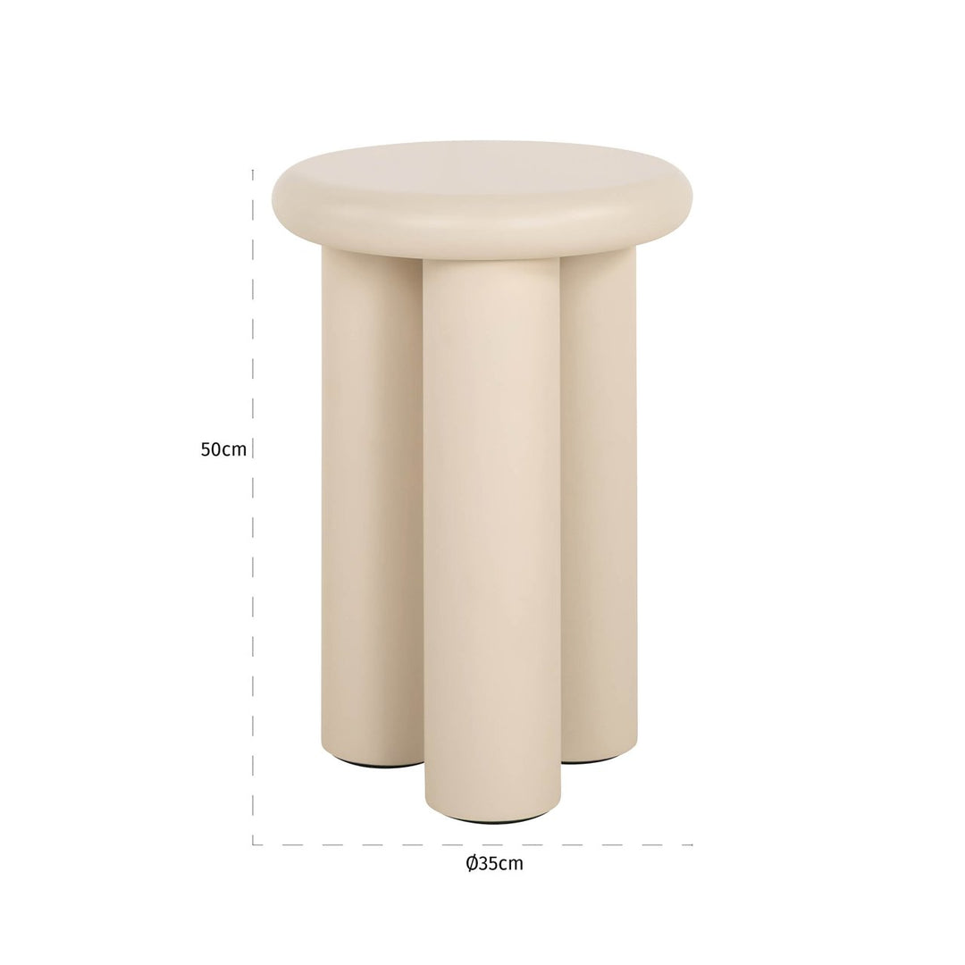 Elbaz side table beige 35Ø