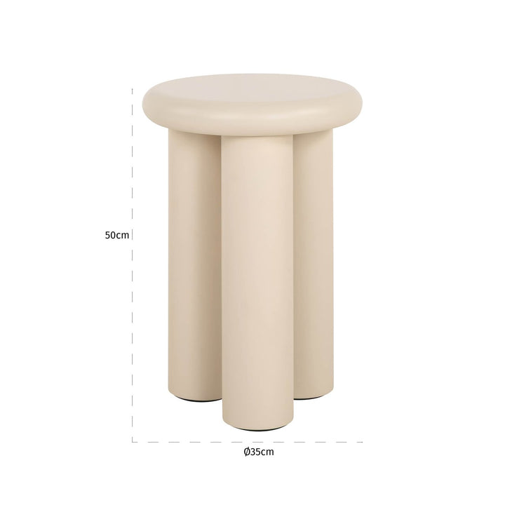 Elbaz side table beige 35Ø