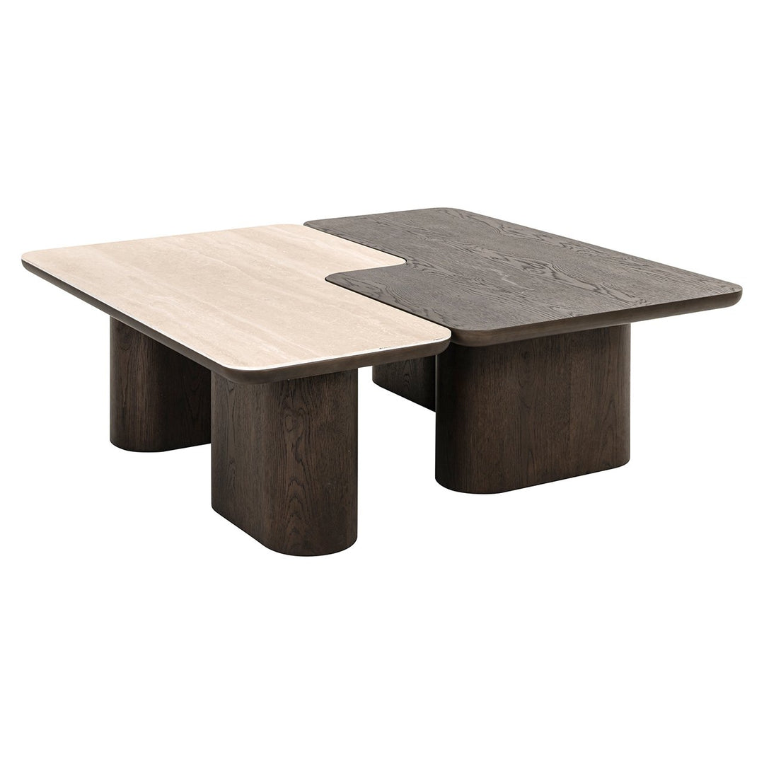 Richmond Interiors Salontafel Nando - Bruin (Set van 2)