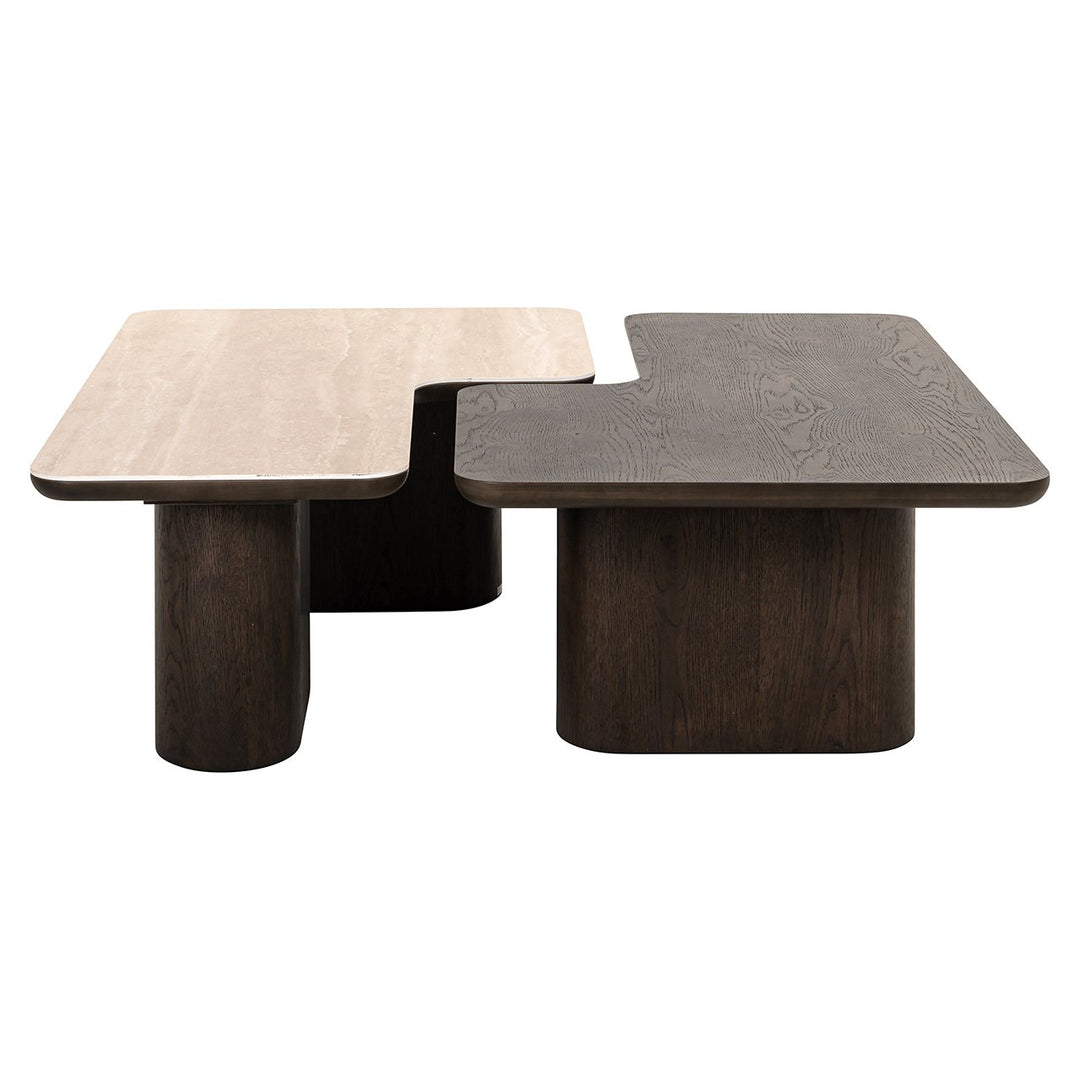 Richmond Interiors Salontafel Nando - Bruin (Set van 2)