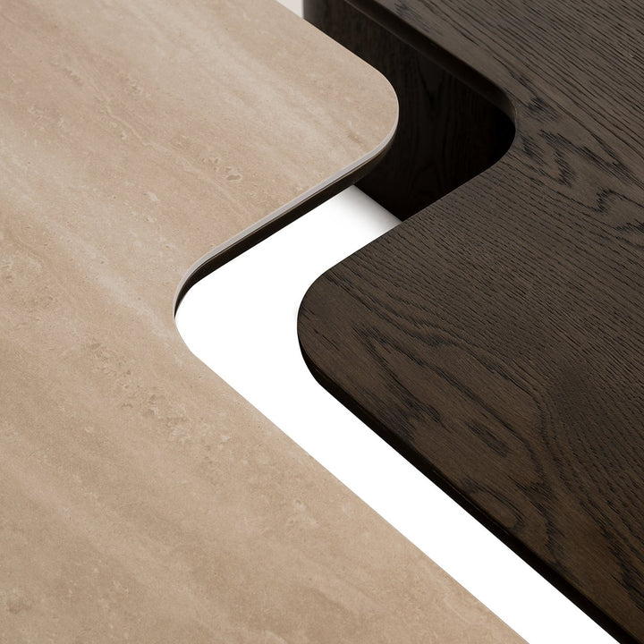 Richmond Interiors Salontafel Nando - Bruin (Set van 2)