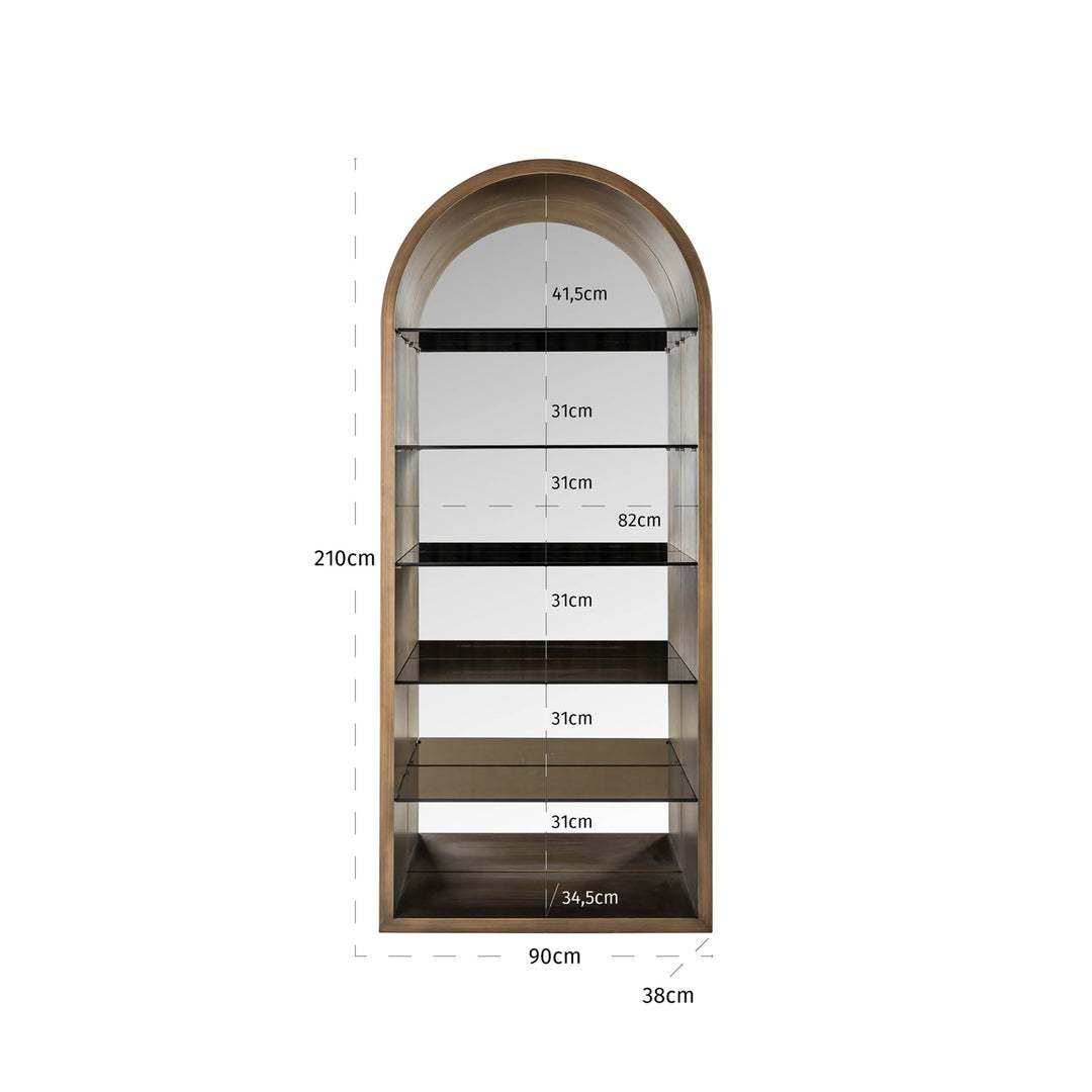 Richmond Wandkast Bowic Brushed Gold