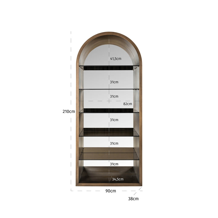 Richmond Wandkast Bowic Brushed Gold