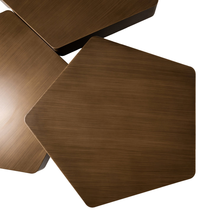 Richmond Salontafel Hexa Brushed Gold (Set van 3)