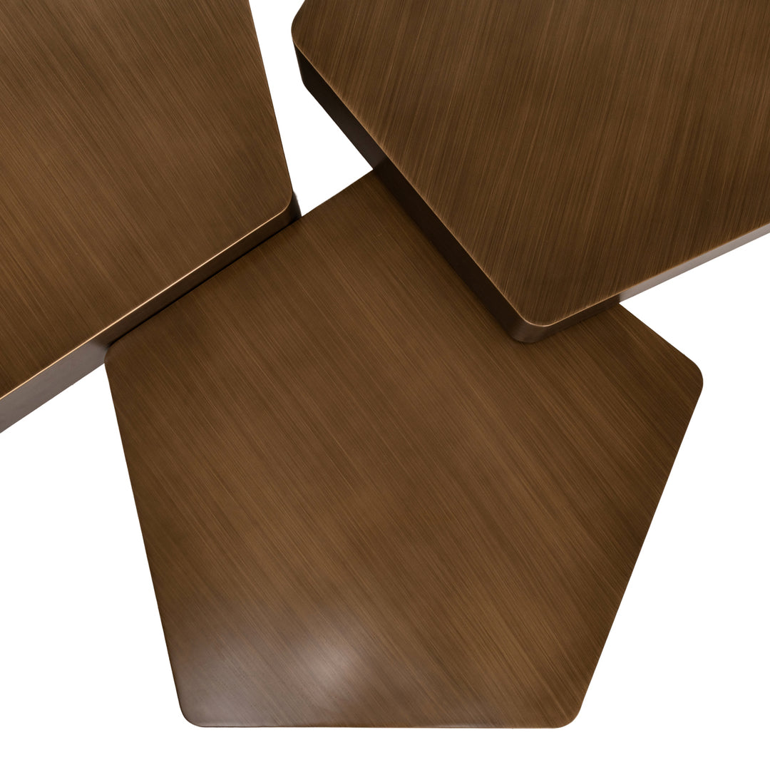 Richmond Salontafel Hexa Brushed Gold (Set van 3)