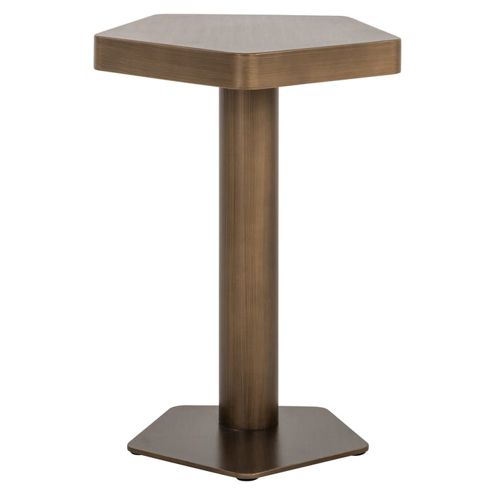 Sofa table Hexa brushed gold
