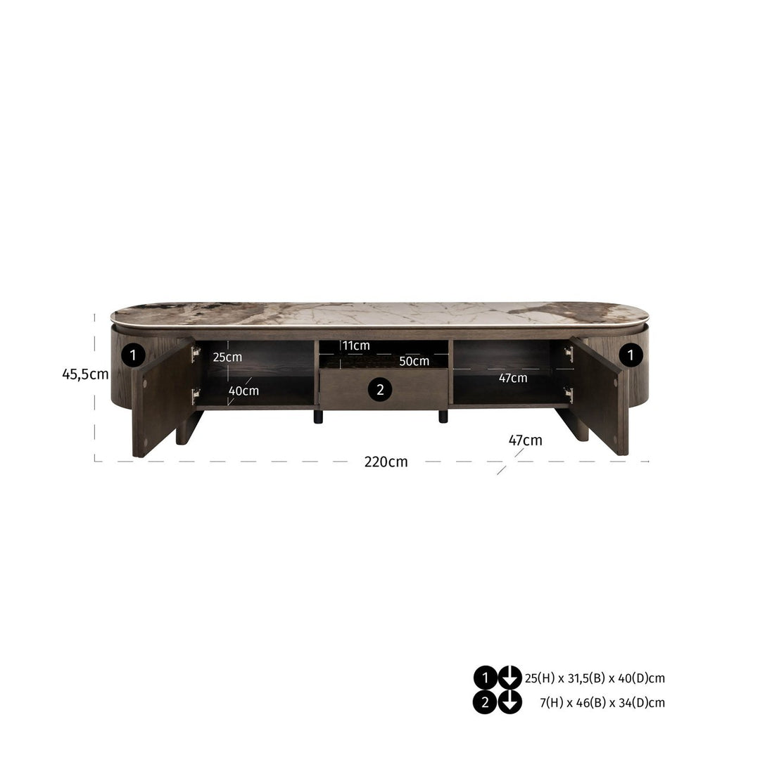 TV-meubel Langford brown