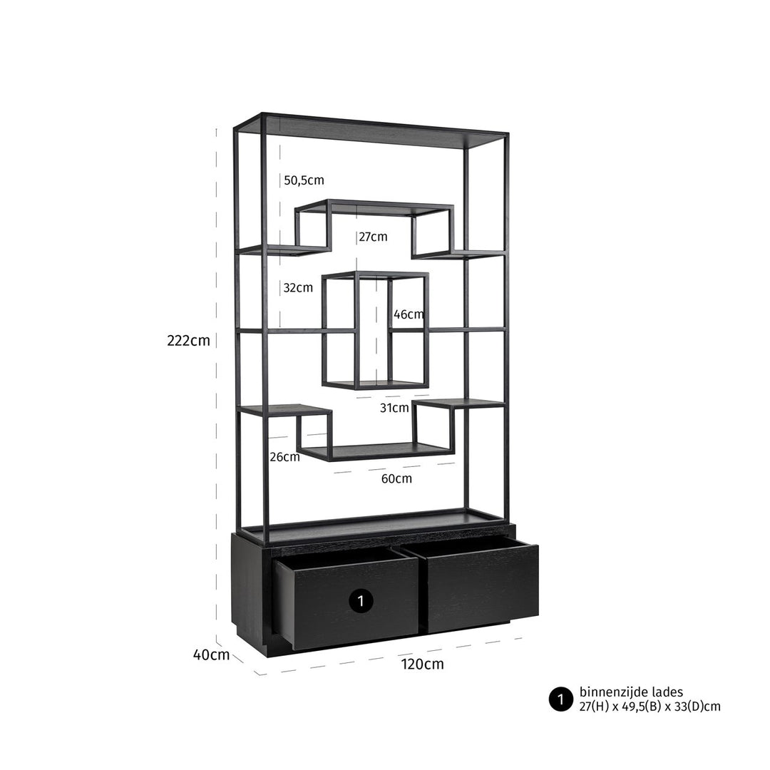 Bonvoy black wall cabinet