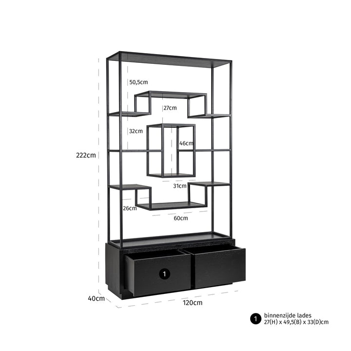 Bonvoy black wall cabinet