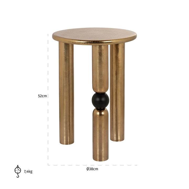 Side table Marshall gold 38Ø
