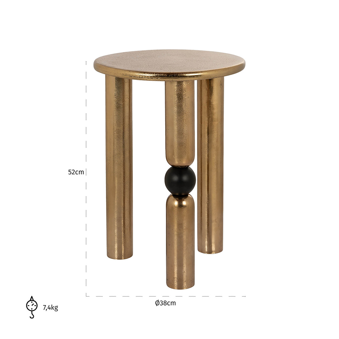 Side table Marshall 38Ø (Goud)