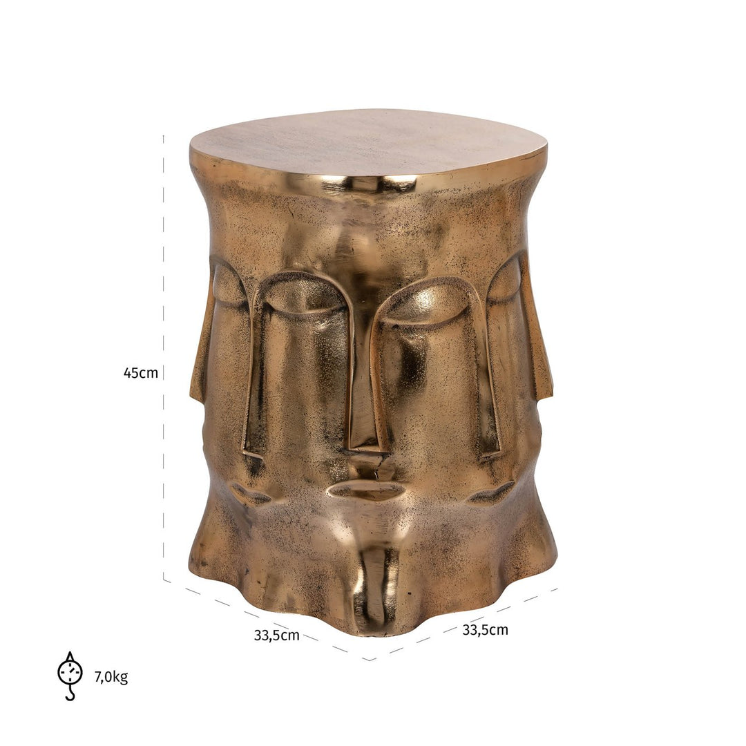 Side table Hedron gold