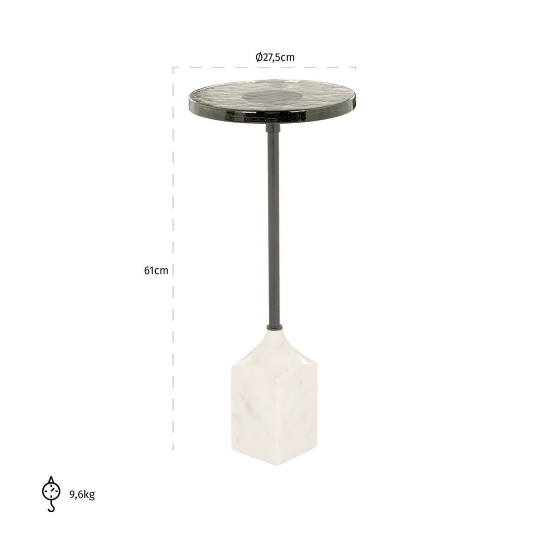 Side table Aurora white 27Ø