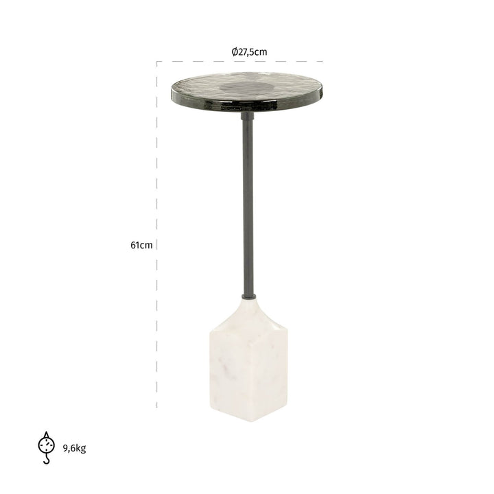 Side table Aurora white 27Ø
