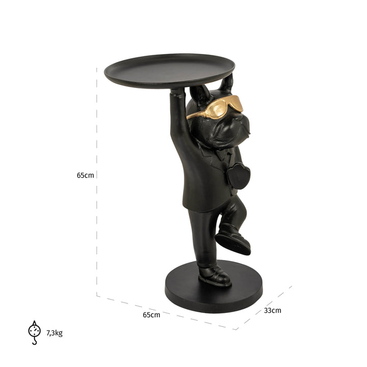Side table Bullie (Zwart/goud)