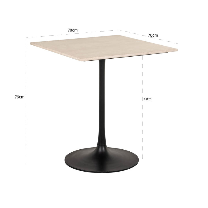 Bistro table Tavolo beige 70x70
