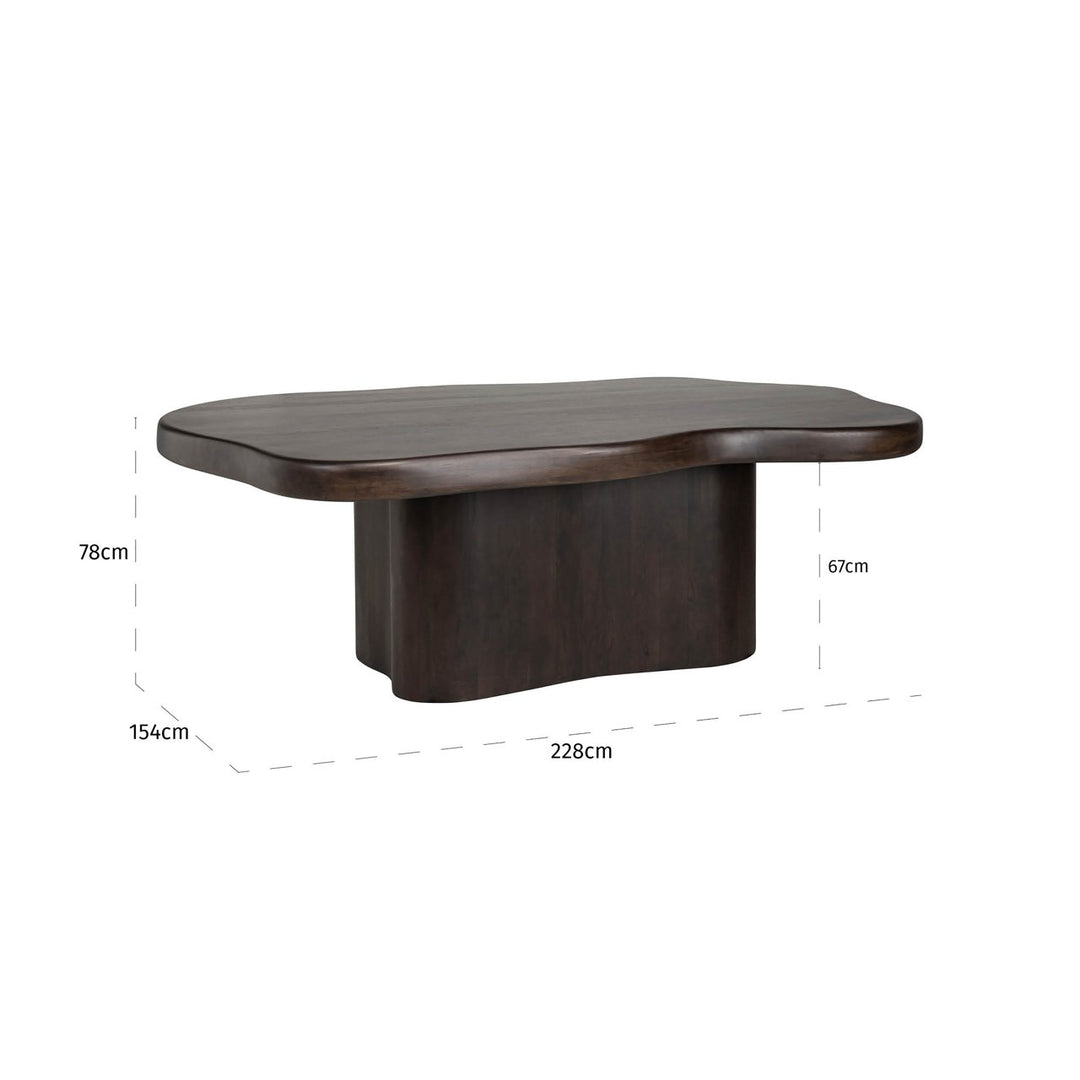 Dining table Sherman dark brown 230x139