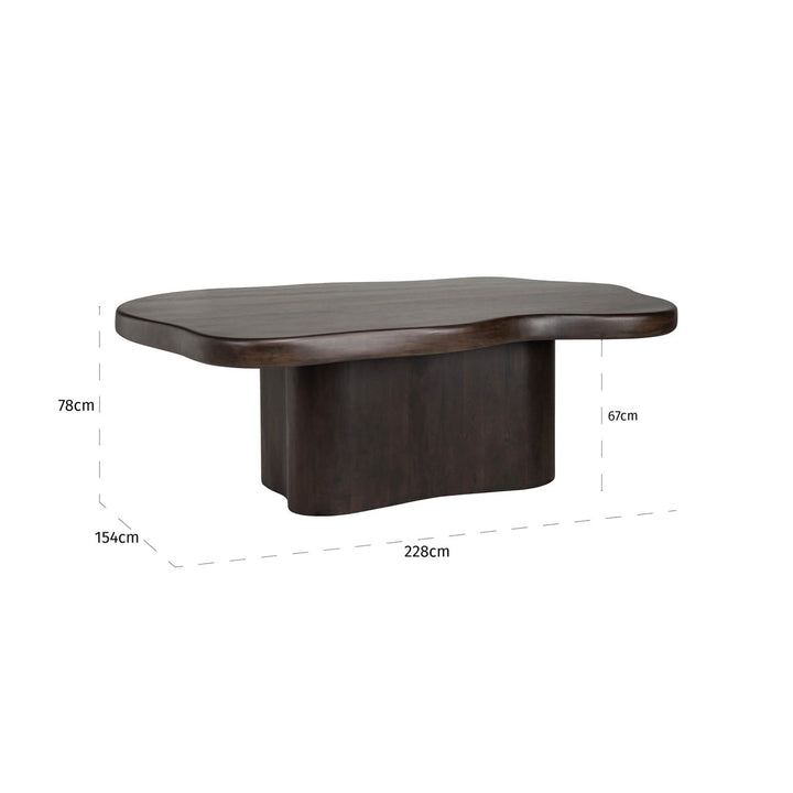 Dining table Sherman dark brown 230x139