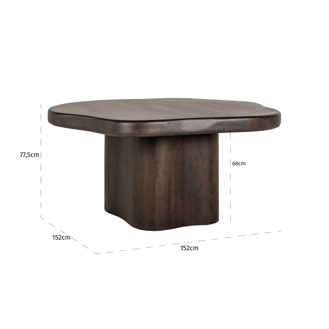 Eettafel Sherman dark brown 150