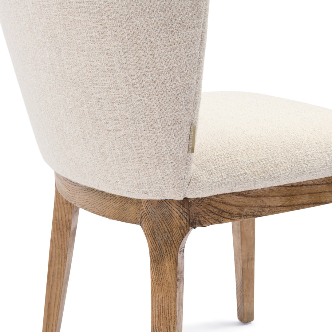 Rivièra Maison Savoy Dining Chair, Rich Tweed Antique White