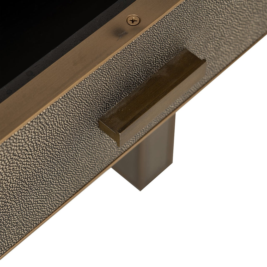 Bedside table Bloomville 1 drawer incl. glass (Brown)