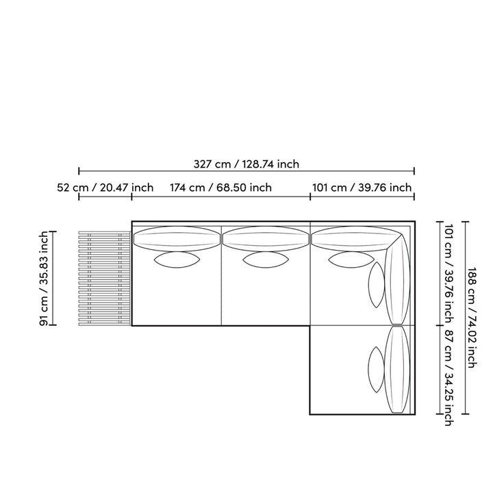 Eichholtz Outdoor-Sofa Royal Palm - Sand-Finish