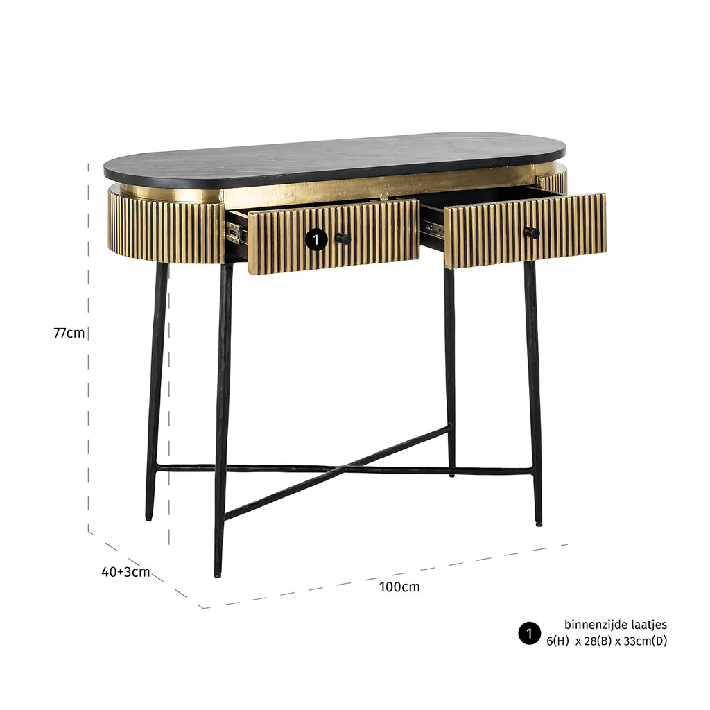 Wall table Ironville (Gold)