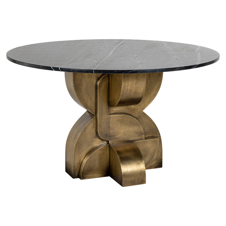 Richmond Eettafel Maddox zwart/goud Ø130