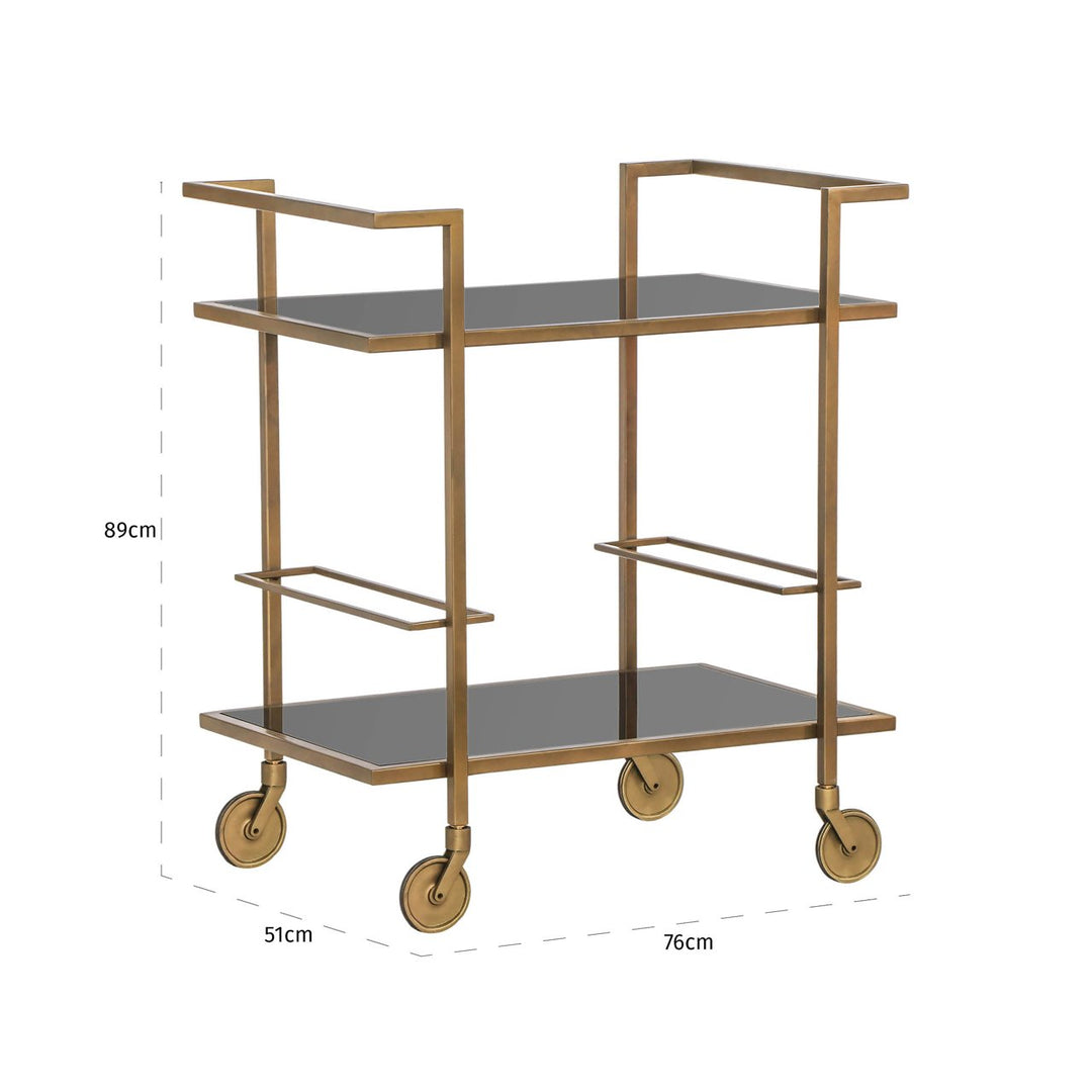 Trolley Xo brushed gold