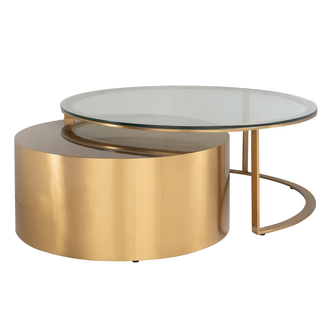 Orlan gold coffee table (Set of 2)