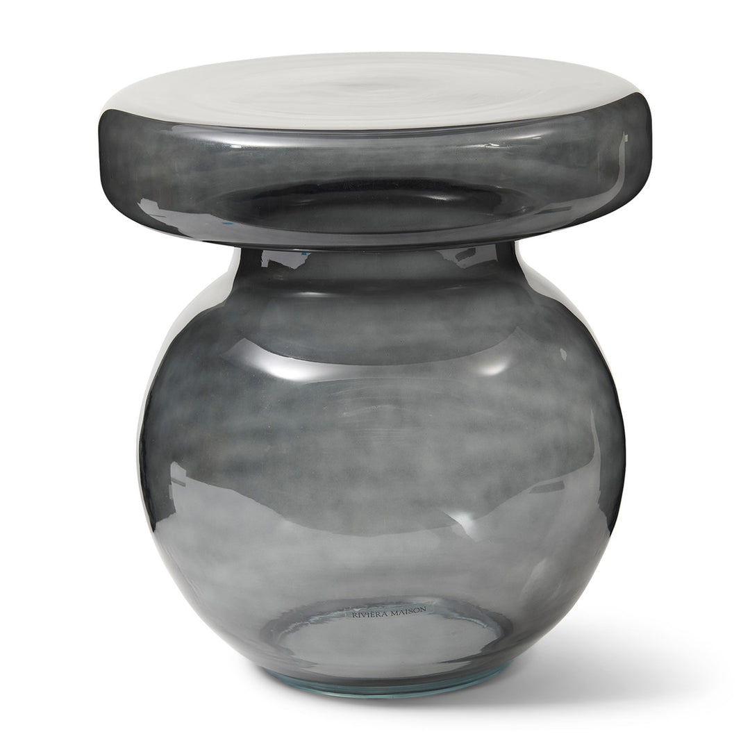 Murano Glass End Table, Smoke