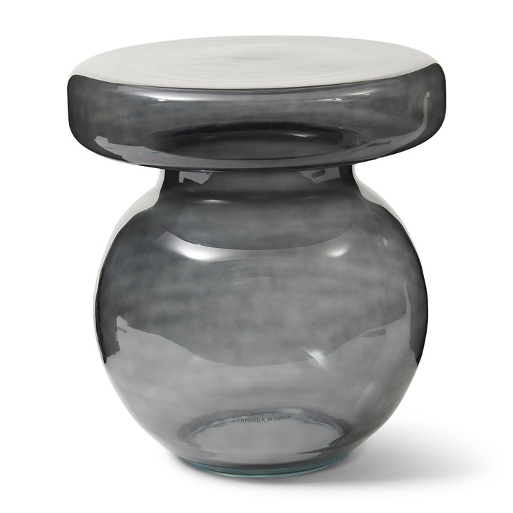 Murano Glass End Table, Smoke