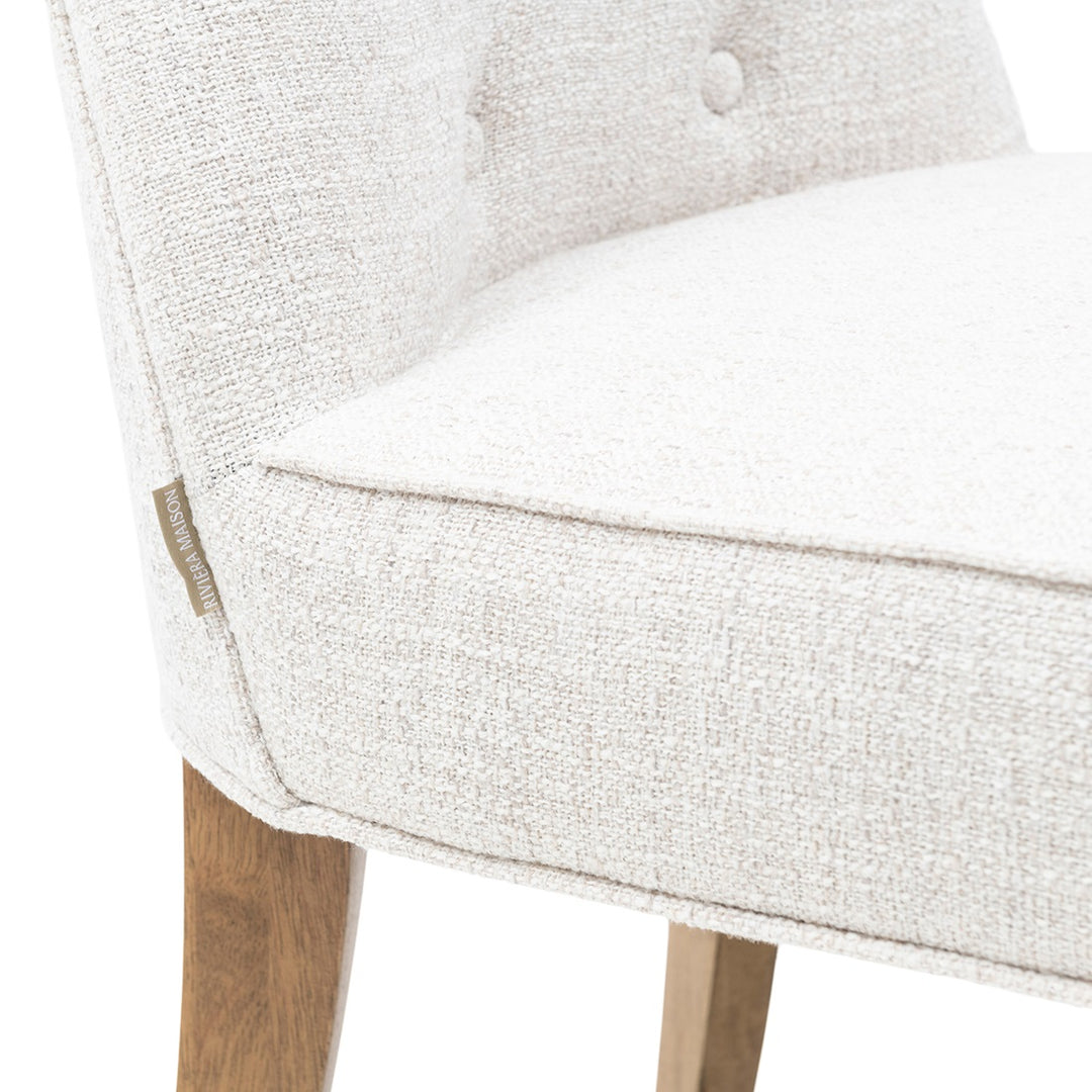 Balmoral Dining Chair; Rich Tweed Antique White