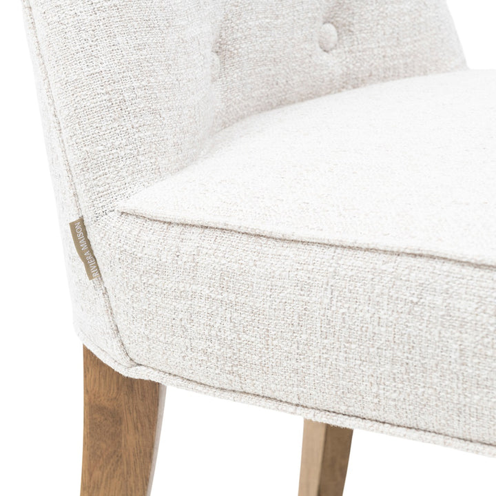Balmoral Dining Chair; Rich Tweed Antique White