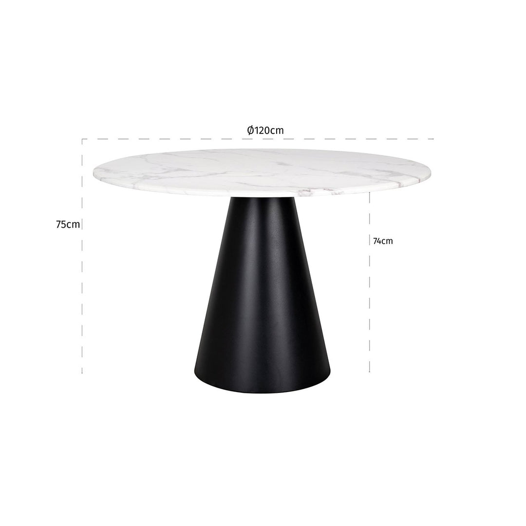 Dining table Degas white 120Ø