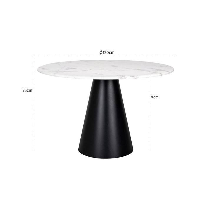 Dining table Degas white 120Ø
